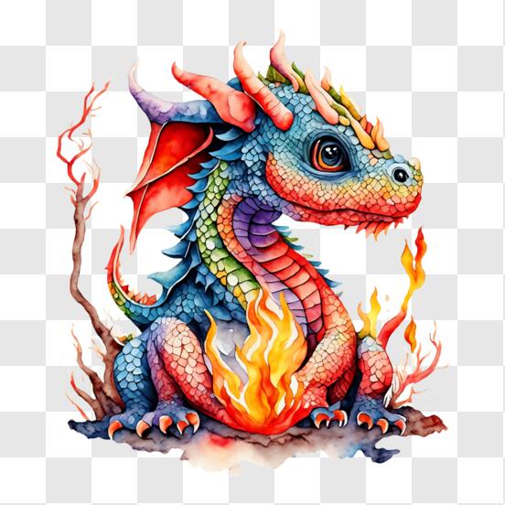 Celtic Dragon Leggings - Fire Dragon