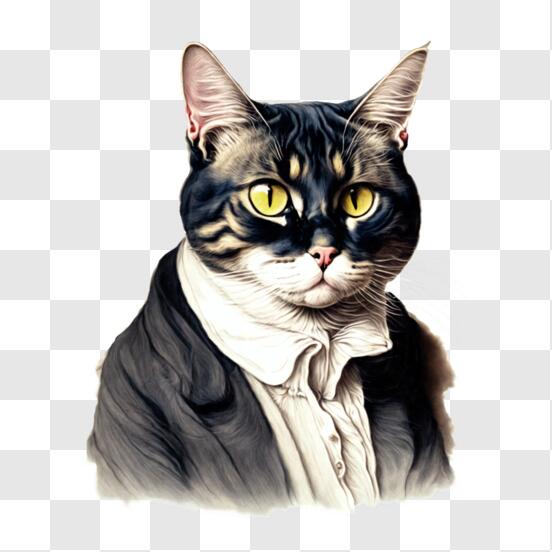 Design PNG E SVG De Gato Fofo Desenho Simples Para Camisetas