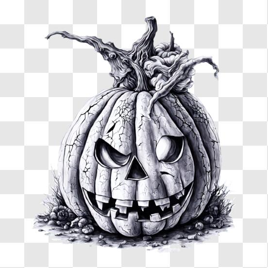 Desenho para colorir de personagens fofos de Halloween · Creative Fabrica