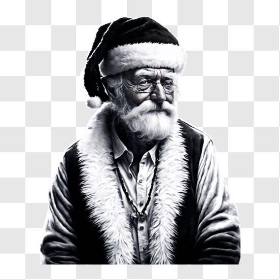 Homme Drôle Au Chapeau De Noël Avec Caméra Blanche PNG , Portrait