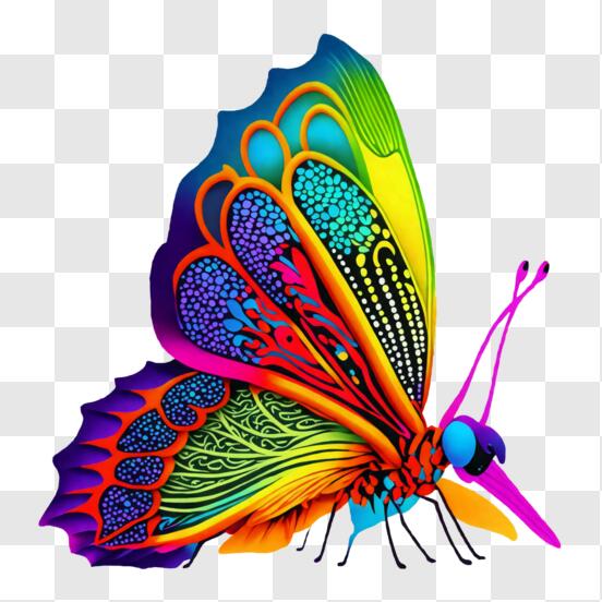 Télécharger Image vibrante d'un papillon coloré PNG En Ligne - Creative  Fabrica