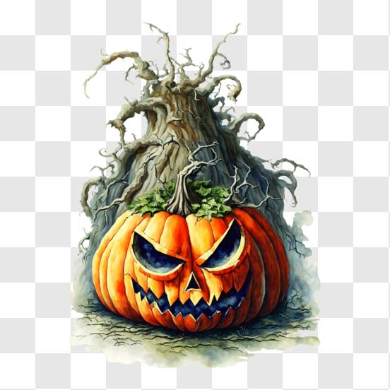 Festa De Halloween Com Abóbora Assustadora PNG , Ilustração