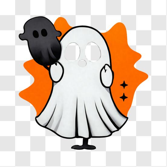 Halloween Cute Ghost With Scary Face, Scary Face, Halloween, Ghost PNG  Transparent Clipart Image and PSD File for Free Download