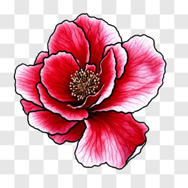 How to Draw a Tattoo Design of a Traditional Flower By a Tattooist - YouTube