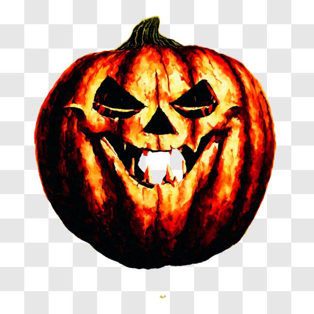 Abóbora Para Halloween Rosto Demônio Brilhante Escuro Cara