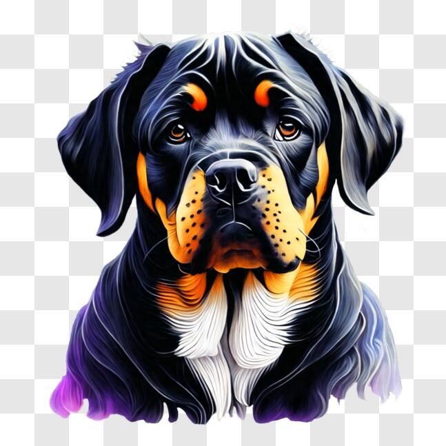 Download Black and Yellow Rottweiler Dog PNG Online - Creative Fabrica