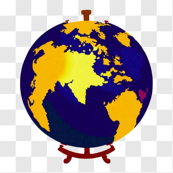 Carte du monde globe terrestre globe pays drapeaux continents' Autocollant