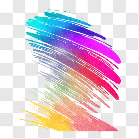 Scarica Colore di pennellata vivace per pittura e design astratto PNG  Online - Creative Fabrica