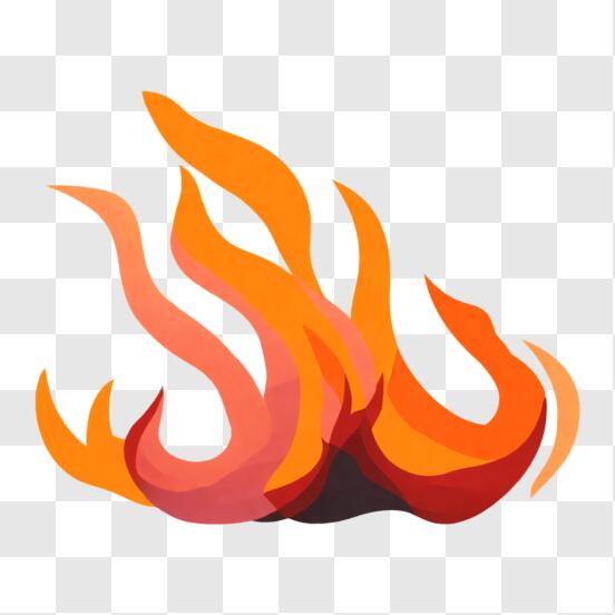 Abstrato de chamas de fogo sobre fundo vermelho, Vetor Premium