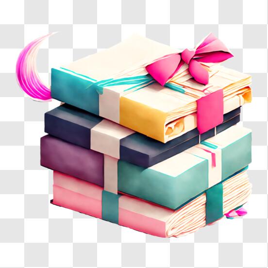 Download Stack of Books with Leaves PNGs Online - Creative Fabrica