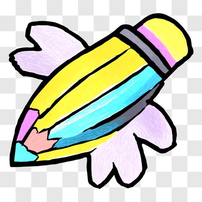 Télécharger Dessin d'avion coloré au crayon PNG En Ligne Creative Fabrica