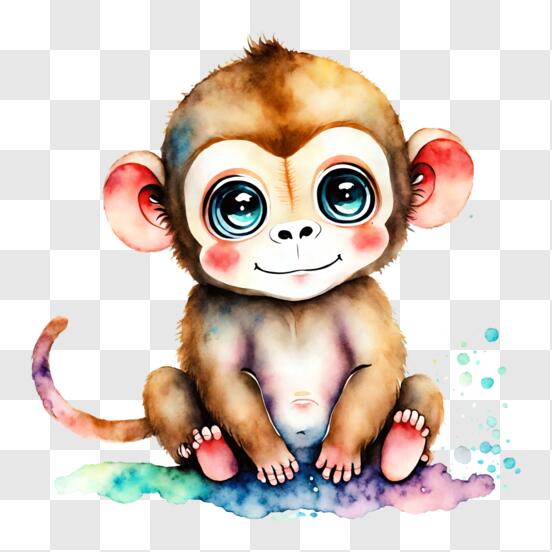 Baixe Close-up de um Macaco Branco com Olhos Vermelhos PNG - Creative  Fabrica