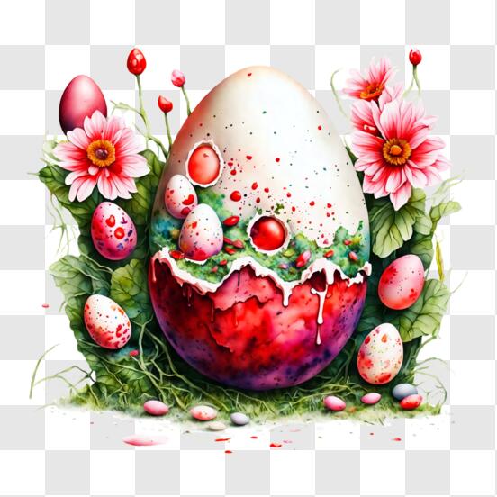 Golden eggs Watercolor Clipart, PNG - Inspire Uplift