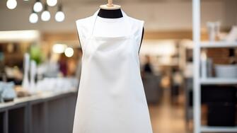 Manequim em Vestido Branco em Espaço Interior Planos de Fundo Manequim em Vestido Branco em Espaço Interior Planos de Fundo thumbnail
