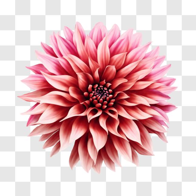 Download Beautiful Pink Flower in Full Bloom PNG Online - Creative Fabrica