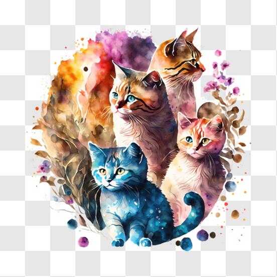 Pin de ☆ en arte  Como dibujar un gato, Ilustraciones de gato