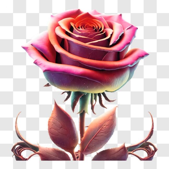 Download Digital Pink Rose Image for Home Decor PNG Online - Creative ...