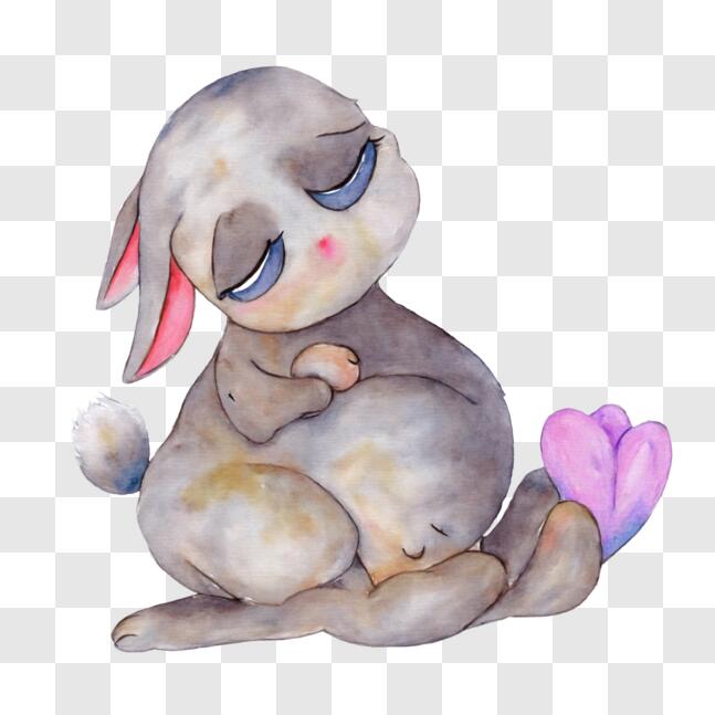 Cute Simple Rabbit Grievance Sad Tears Expression Pack GIF PNG