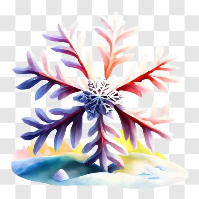 Download Colorful Intricate Snowflake PNG Online - Creative Fabrica