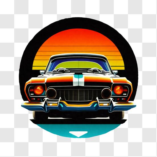 Old School Smile And Classic Car Muscle Car Gifts For Car Lovers Art Print  by TheCrownMerch