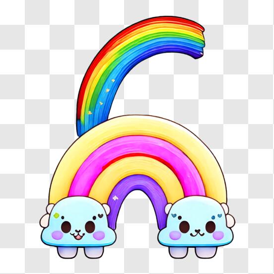 Cute Rainbow Unicorn PNG, Transparent Animal Clipart, Kids Cartoon