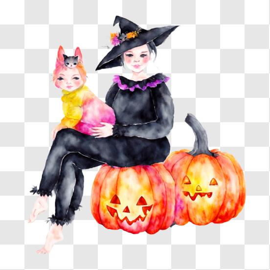Unicórnio Fofo Em Livro De Terno De Bruxas Halloween Ilustração do