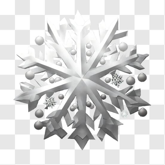 Silver Snowflake PNG Transparent Images Free Download, Vector Files