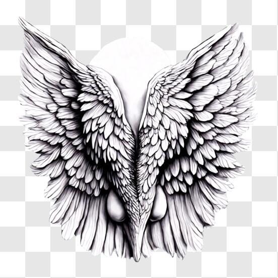 Hand drawn angel wings Stock Vector Image & Art - Alamy