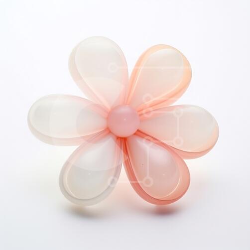 Fleur de ballon rose et blanc décorative photo stock