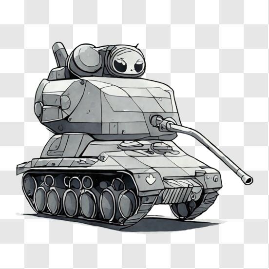 Cartoon Drawing of Two Enemy Tanks Defending on Border Line Stock Vector by  ©ursus@zdeneksasek.com 240054592