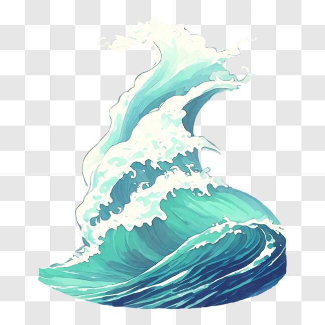 Download Large Blue Wave Breaking on Black Background PNGs Online ...
