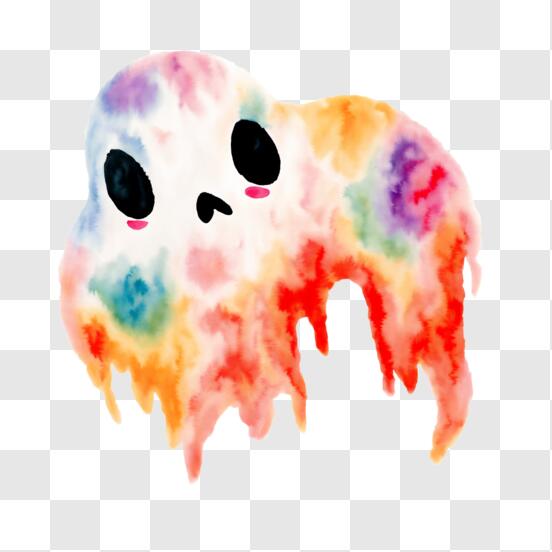 Desenho de Fantasma assustador pintado e colorido por Usuário não