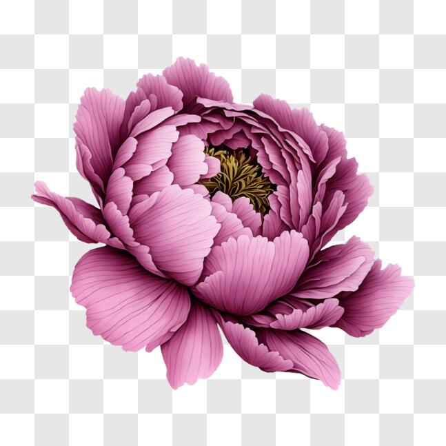 Download Beautiful Pink Flower with Long Stem and Petals PNG Online ...