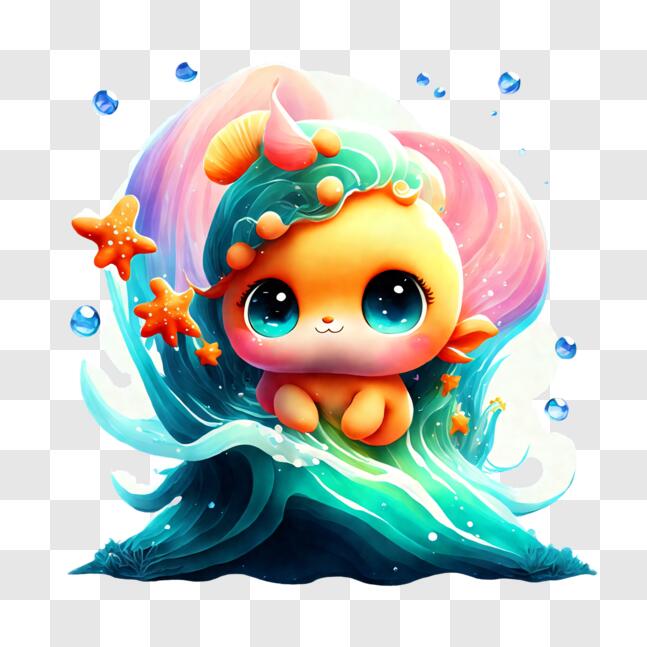 Descarga Ilustración de Pez de Dibujos Animados Lindo para Libros