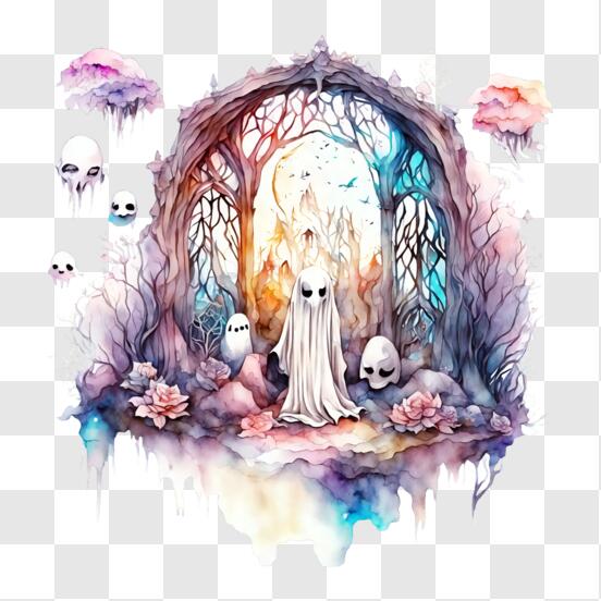 Ghost Drawing png download - 1024*2788 - Free Transparent God Of