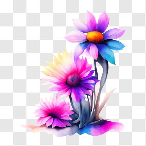 Download Beautiful Bouquet of Flowers in a Vase PNG Online - Creative  Fabrica