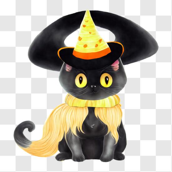 Ensemble chapeau et écharpe pour Halloween, motif crane de chat