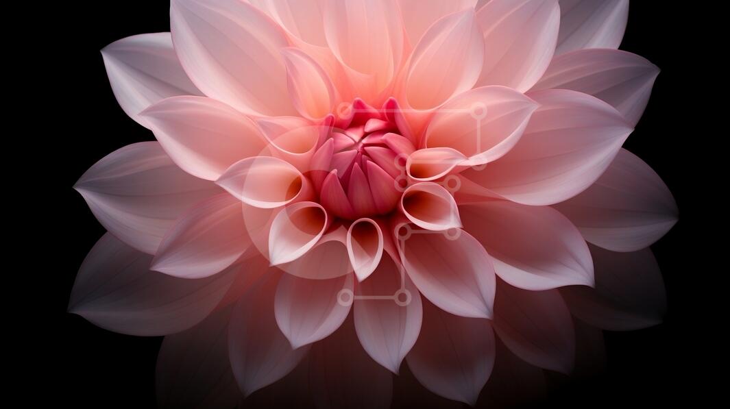 Pink flower black background Large Travel Organizer main image 1