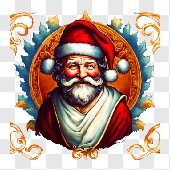 Père Noël Au Volant D'une Voiture Cadeau Ornement De Noël