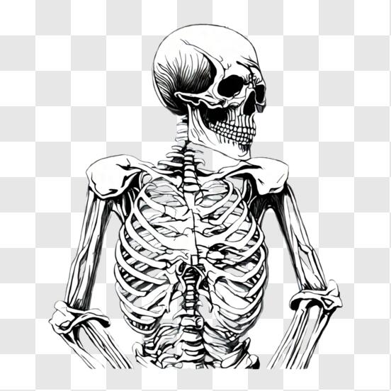 Descarga Ilustración de anatomía del esqueleto humano PNG En Línea -  Creative Fabrica