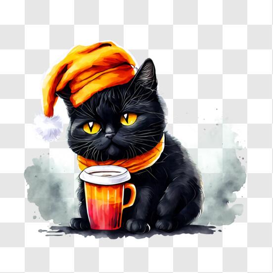 Caneca Gato Gente legal tem gato desenho gato preto