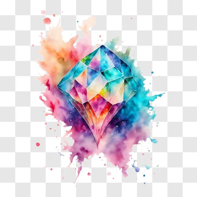Download Colorful Abstract Diamond Art PNG Online - Creative Fabrica