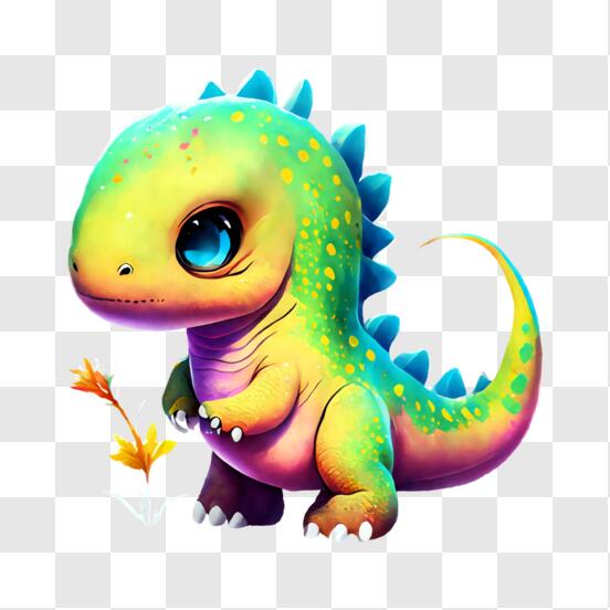 Baixe Dinossauro Colorido e Divertido para Jogos Infantis PNG - Creative  Fabrica