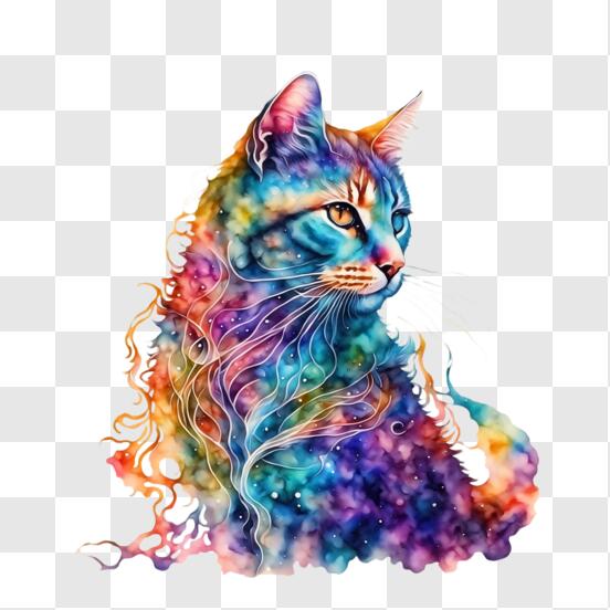 Premium AI Image  Cat on fire Angry catr meme pop art firey cat