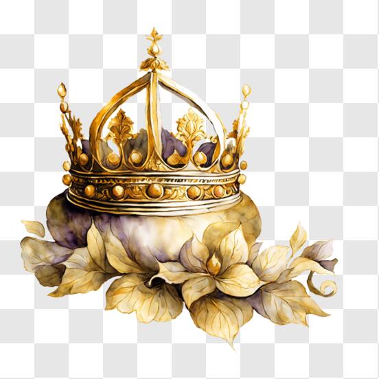 3d Renderização Do Rosto Amarelo Rei Emoji Com Coroa Dourada Em