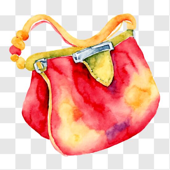 Women Bag PNG Transparent, Handbag Packet Womens Bag Cartoon Bag, Pink Bag,  Fashion, Yellow Ribbon PNG Image For Free Download | Cartoon bag, Pink bag,  Orange handbag
