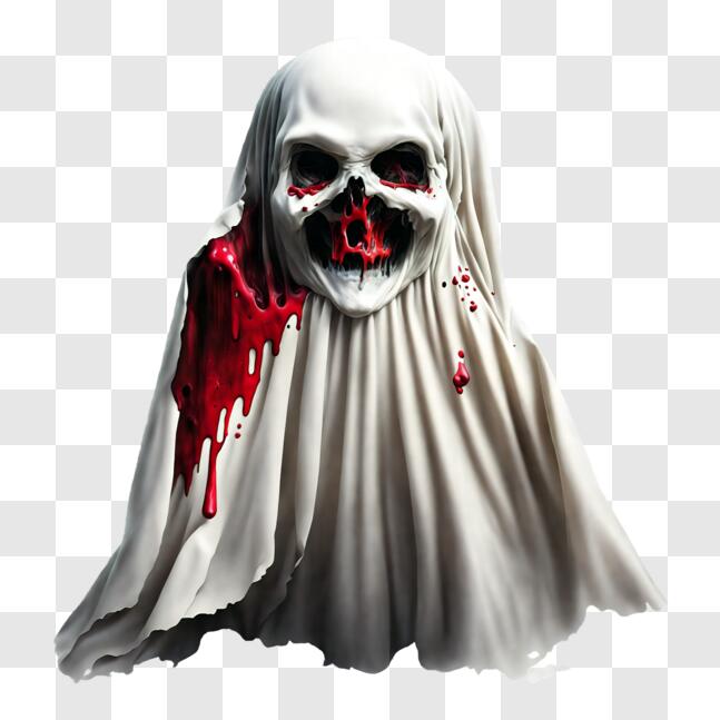 Download Creepy Ghost Head for Halloween PNG Online - Creative Fabrica