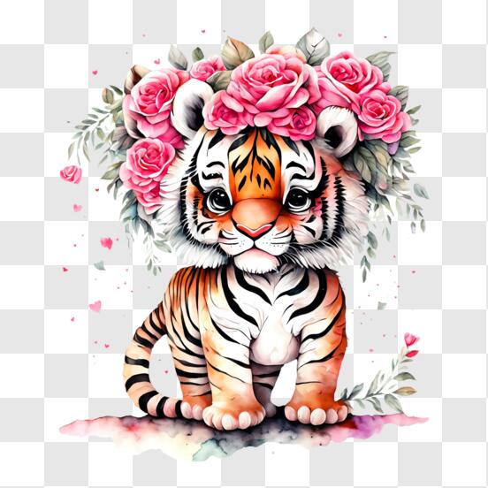 Caneca Tigre Efeito 3D Colorido