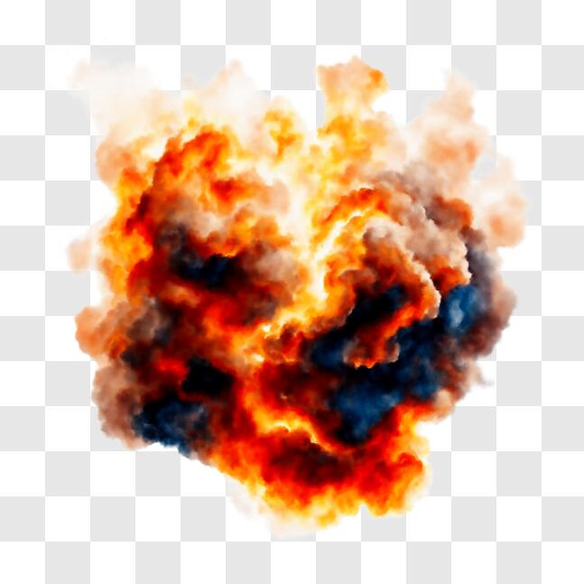 Download Explosion with Smoke and Fire Background PNGs Online ...