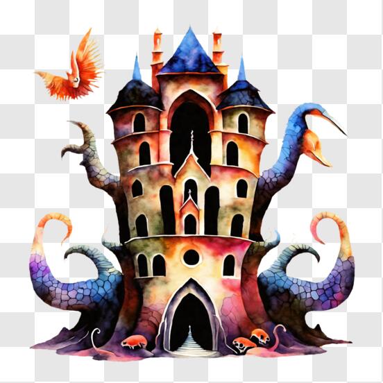 Fantasy Castle Painting · Creative Fabrica